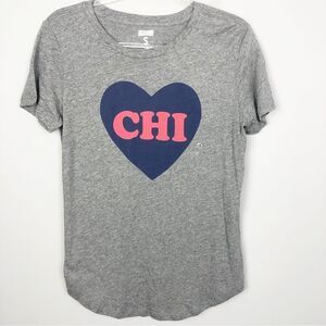 TAILGATE | NEW Chicago Cubs Chi Heart Gray Short Sleeve Tee Women’s Size Small